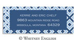 Whitney English Address Labels - Navy Weave (Holiday) (615134)